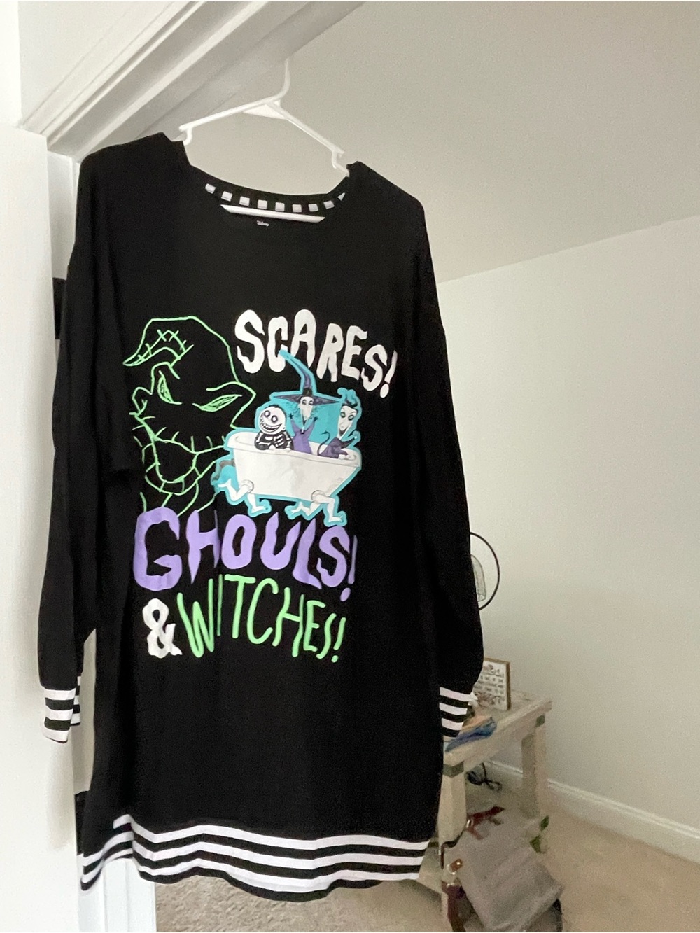 Black Halloween Graphic Tunic - Ghouls & Witches